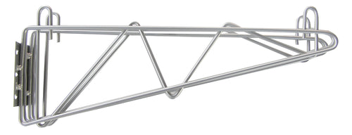 Serv-Ware Silver Epoxy Double Wall Mount Bracket for Wire Shelving