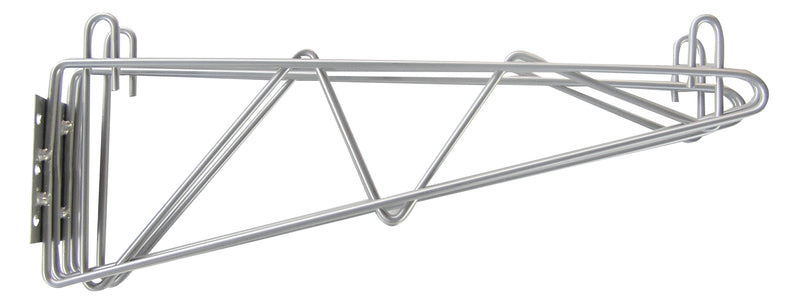 Serv-Ware Silver Epoxy Double Wall Mount Bracket for Wire Shelving