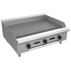 Serv-Ware SMGS-36-SA 36" Manual Gas Countertop Griddle, 90,000 BTU Natural Gas