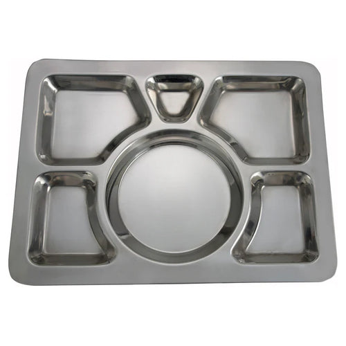 SMT-Series Stainless Steel 6 Compartment Mess Trays - A, B