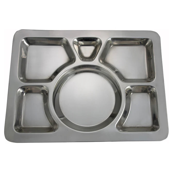 SMT-Series Stainless Steel 6 Compartment Mess Trays - A, B
