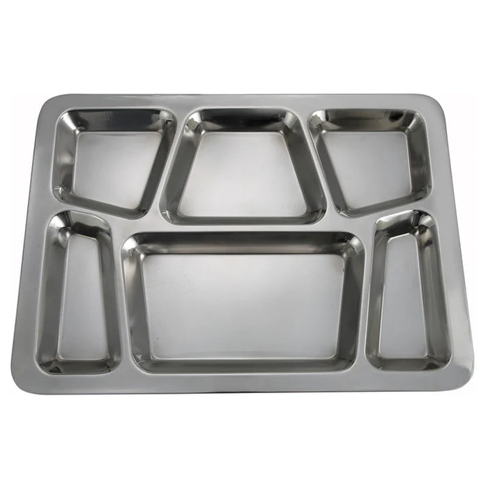SMT-Series Stainless Steel 6 Compartment Mess Trays - A, B