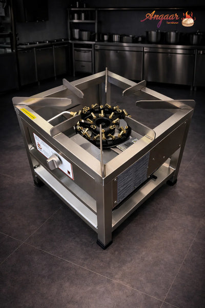 Angaar SPCA44 44 Jet Burner Commercial Gas Stockpot Cooker, 150,000 BTU