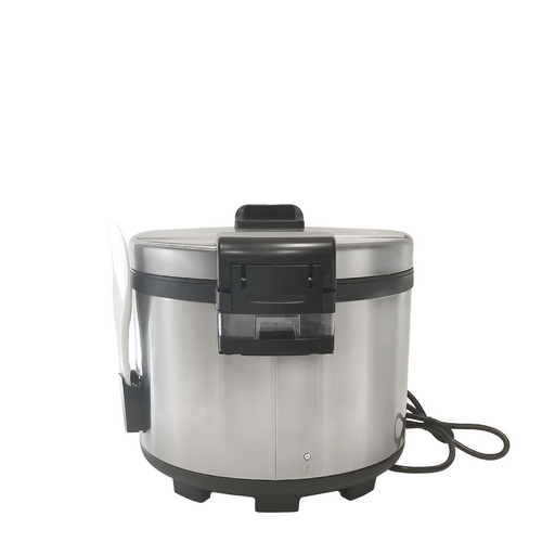 60-cup rice cooker with stainless steel exterior for restaurants