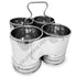 Stainless Steel Deep Chomukha (Food Serving Bucket) - 4 Connected Bucket