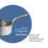 Elegant hammered design saucepan with brass handle