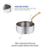 Stylish hammered sauce pan with heavy-duty stainless steel interior