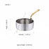 Durable hammered sauce pan with brass handle for restaurants
