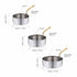 Brass handled hammered stainless steel serveware accessory