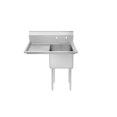 ATOSA SS1818D11L18 One Compartment Sink – High-Quality Stainless Steel Restaurant Sink for Efficient Cleaning and Food Preparation