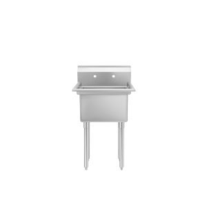 Atosa SS2424F11N One Compartment Sink – 24″ x 24″ Commercial Stainless Steel Prep Sink