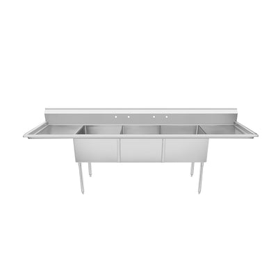 ATOSA SS2424F31D24 Three Compartment Sinks (sink size 24" x 24" x 14")
