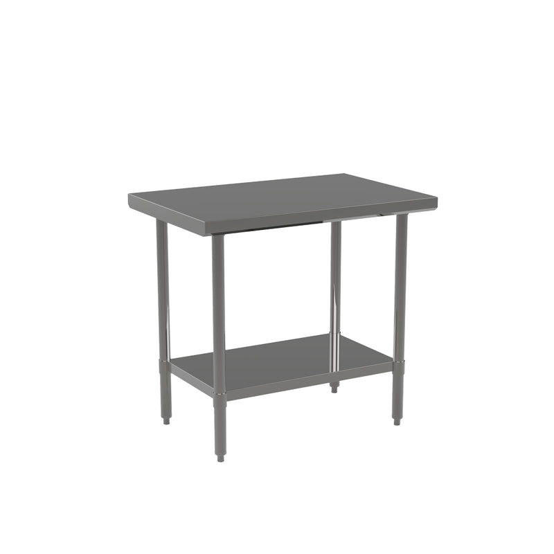 ATOSA ST2472EC 24" x 72" Stainless Steel Work Table with Flat Top and Bottom Shelf for Commercial Restaurent