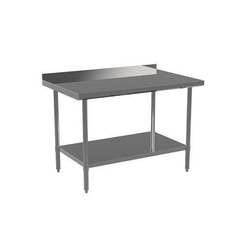 ATOSA ST2472ECR2 24" x 72" Work Table with Top Shelf and 2" Rear Edge Up Style for Commercial Use
