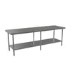 ATOSA ST3084EC 30" x 84" Stainless Steel Work Table with Flat Top and Bottom Shelf for Commercial Restaurent