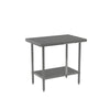 ATOSA ST3660EC 36" x 60" Stainless Steel Work Table with Flat Top and Bottom Shelf for Commercial Restaurent