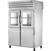 True STA2RPT-2HG/2HS-2G-HC Pass-Thru Combination Half Front/Glass Rear Swing Doors Refrigerator