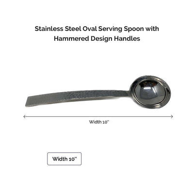 10-inch hammered handle serving spoon for curries and gravies