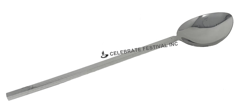 Stainless Steel Oval and Deep Buffet Laddle - with Straight Edge.