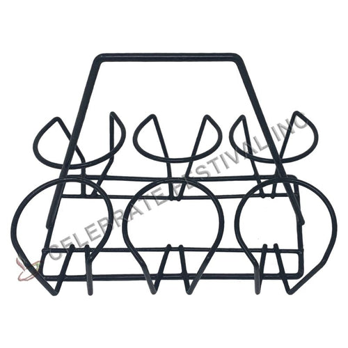 Traditional Indian Style Cutting Chai Glasses Carrier - For 6 Chai Glasses