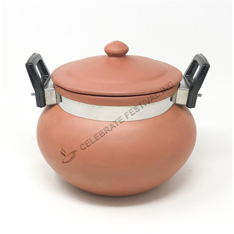 Earthenware : Terracotta/ Mitti/ Clay Handi For Serving Food/Biryani/Cooking/Curd Making 2.5 L (84 oz)