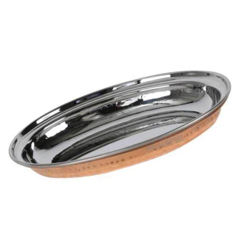 Hand-Hammered Copper & Stainless Steel Au Gratin Dish – Oval Serveware ...