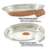 Restaurant-grade oval au gratin dish with copper exterior and stainless steel core.