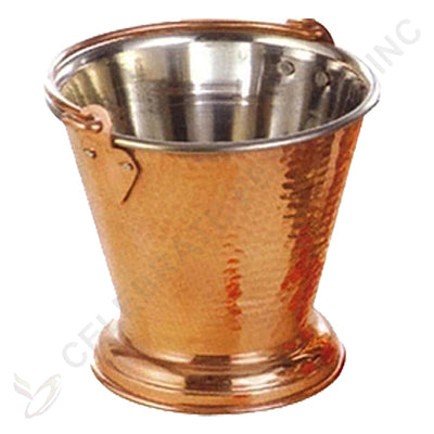 Copper steel Balti bowl with handle – perfect for curries, dal, and rice dishes.