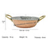 Authentic Indian hammered copper serving bowl with handles