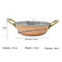 Authentic Indian hammered copper serving bowl with handles
