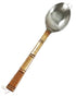 Luxury handcrafted copper serving spoon with bamboo design for upscale dining