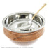 Copper handle serving spoon with bamboo design – Perfect for copper handi serving bowls