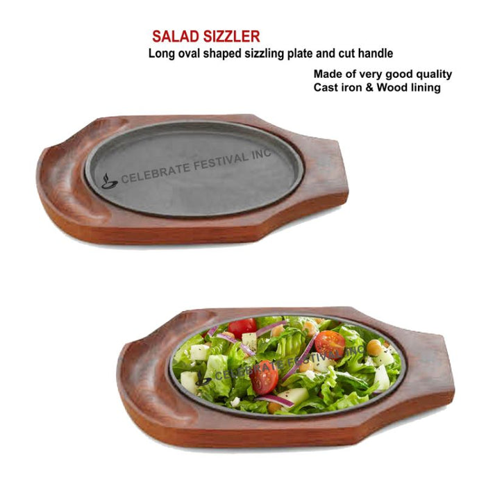 Salad Sizzler With Side Handle - 9" Diameter