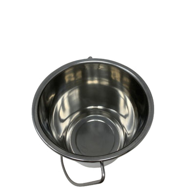 Food-grade stainless steel Langar bucket with polished finish and sturdy handle