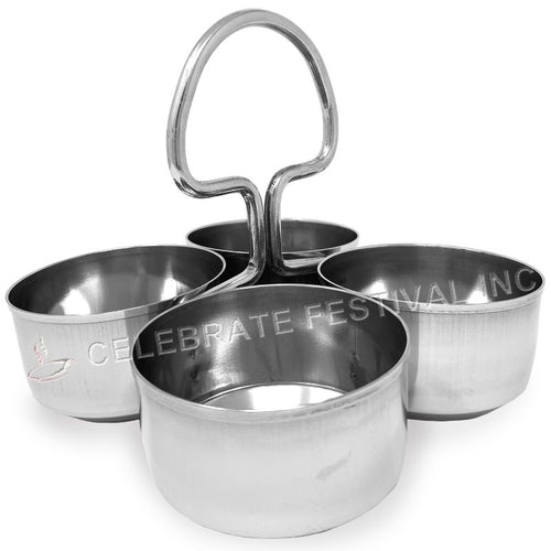 Stainless Steel Chomukha (Food Serving Bucket) - Food server