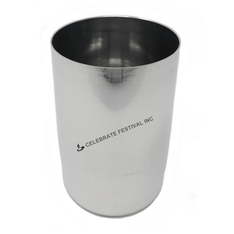 Steel Glass (straight) #12 oz/ 2.5" dia / 4"H