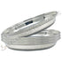 Elegant oval hammered stainless steel dish for serving curries and rice
