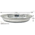 Elegant hammered finish au gratin dish for serving hot or cold food at events