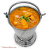 Indian gravy pot with food-safe 18/8 stainless steel finish