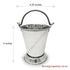 Stainless balti bucket with sturdy handle for easy carrying