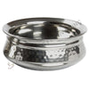 Hammered Stainless Steel Handi – Double Wall Serving Bowl with Handcrafted Finish