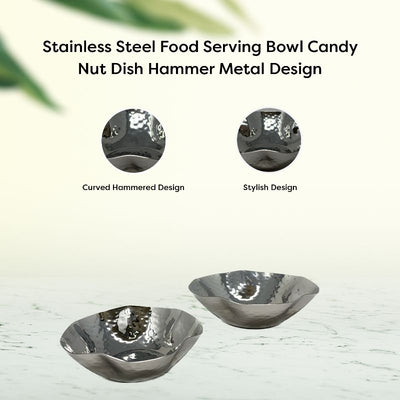 Stylish candy and nut serving bowl in premium stainless steel
