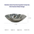 Curved hammered nut bowl in shiny stainless steel finish