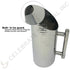 Elegant stainless steel water jug with 1.3L capacity, full hammered finish