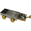 Two-Tone Hammered Steel & Brass Rectangular Cart Platter – 14.5" Serving Tray for Elegant Food Display