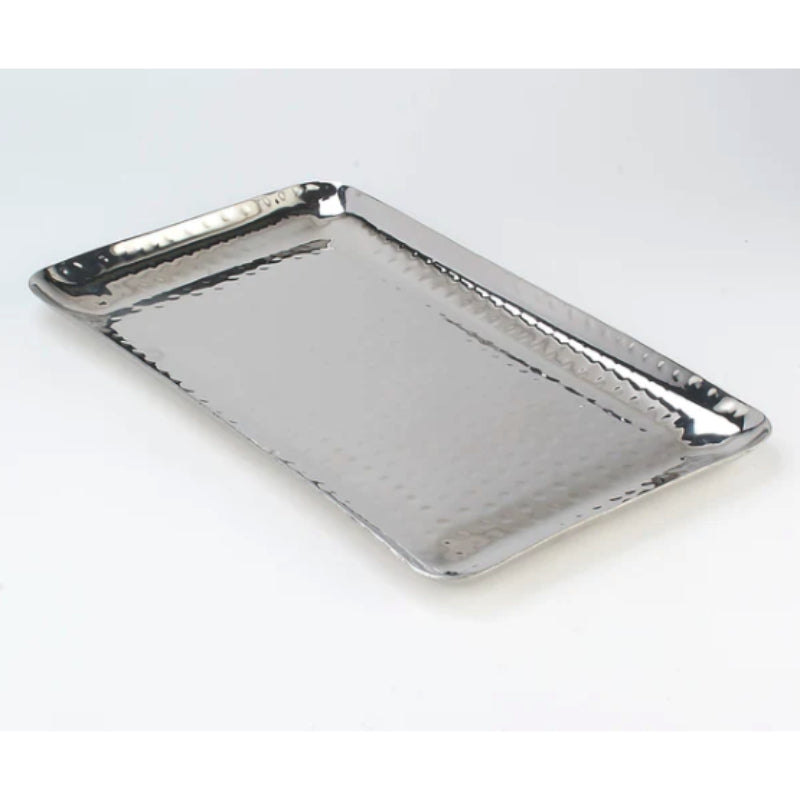 12-Inch Hammered Stainless Steel Platter – Elegant Serving Dish ...