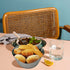 Modern stainless steel serving basket for naan or papad