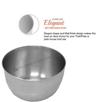 Elegant matt finish Indian katori bowl for dal and chutney
