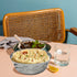 Stainless Steel Mirror Finish Round Bread Basket With Zig Zag Design