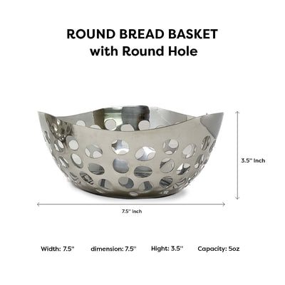 Elegant Curved Stainless Steel Basket for Restaurants and Home Use